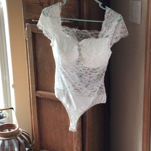 Beautiful white bodysuit/NWT